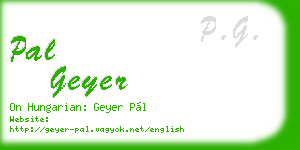 pal geyer business card